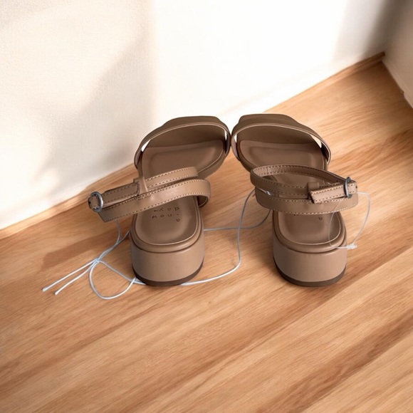 A New Day Nude Tan Ankle Strap Block Heel Sandals Women’s Size 9 NWT - Picture 5 of 8